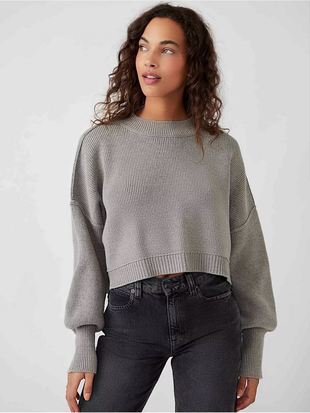 Free People Easy Street Sweater Size M Grey